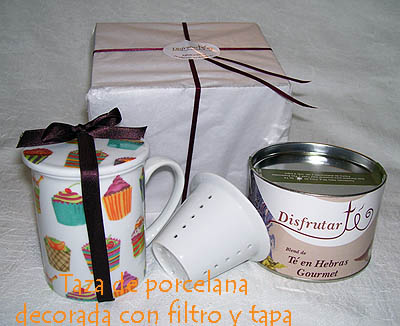 Taza De Te Con Filtro Y Tapa